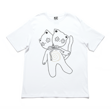 Load image into Gallery viewer, &quot;Double Headed Kitten&quot; Cut and Sew Wide-body Tee White/Black/Beige