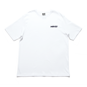 "Waves" Cut and Sew Wide-body Tee White
