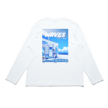 Load image into Gallery viewer, &quot;Waves&quot; Cut and Sew Wide-body Long Sleeved Tee White