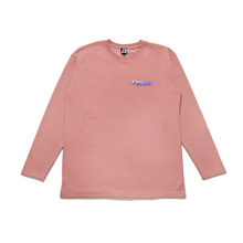 Load image into Gallery viewer, &quot;Drive&quot; Taper-Fit Heavy Cotton Long Sleeve Tee Rose/Sky Blue