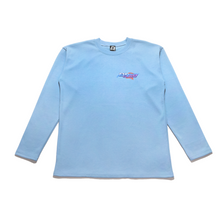 Load image into Gallery viewer, &quot;Drive&quot; Taper-Fit Heavy Cotton Long Sleeve Tee Rose/Sky Blue