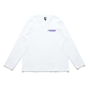 "Drive" Cut and Sew Wide-body Long Sleeved Tee White