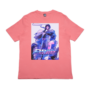 "Drive" Cut and Sew Wide-body Tee Salmon Pink