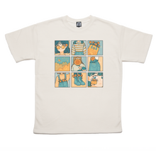 Load image into Gallery viewer, &quot;Sunflower&quot; Taper-Fit Heavy Cotton Tee Beige/Mint