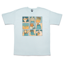 Load image into Gallery viewer, &quot;Sunflower&quot; Taper-Fit Heavy Cotton Tee Beige/Mint
