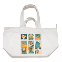 Load image into Gallery viewer, &quot;Sunflower&quot; Tote Carrier Bag Cream/Green
