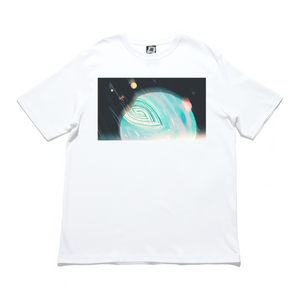 "Killing A Star" Cut and Sew Wide-body Tee White/Black