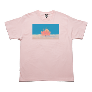 "The Burning House" Taper-Fit Heavy Cotton Tee Pink