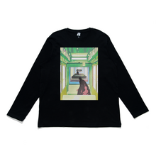 Load image into Gallery viewer, &quot;The Train&quot; Cut and Sew Wide-body Long Sleeved Tee White/Black