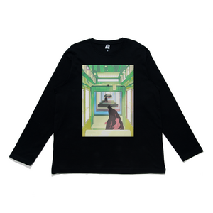 "The Train" Cut and Sew Wide-body Long Sleeved Tee White/Black
