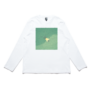 "Fields" Cut and Sew Wide-body Long Sleeved Tee White