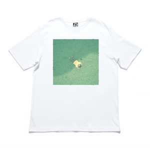 "Fields" Cut and Sew Wide-body Tee White