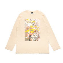 Load image into Gallery viewer, &quot;Eyeline 7&quot; Cut and Sew Wide-body Long Sleeved Tee White/Beige