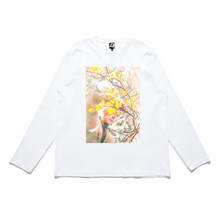 Load image into Gallery viewer, &quot;Eyeline 7&quot; Cut and Sew Wide-body Long Sleeved Tee White/Beige