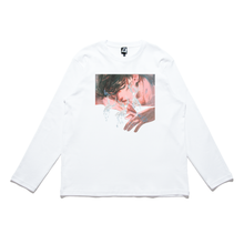 Load image into Gallery viewer, &quot;Eyeline 8&quot; Cut and Sew Wide-body Long Sleeved Tee White
