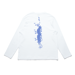 "Eyeline 9" Cut and Sew Wide-body Long Sleeved Tee White