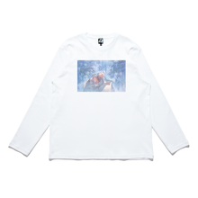 Load image into Gallery viewer, &quot;Eyeline 9&quot; Cut and Sew Wide-body Long Sleeved Tee White