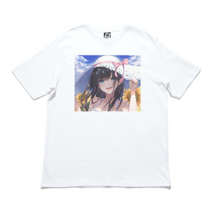 "Sunflower" Cut and Sew Wide-body Tee White
