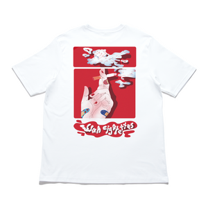"Red Girl" Cut and Sew Wide-body Tee White