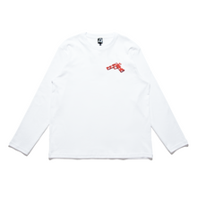 Load image into Gallery viewer, &quot;Red Girl&quot; Cut and Sew Wide-body Long Sleeved Tee White