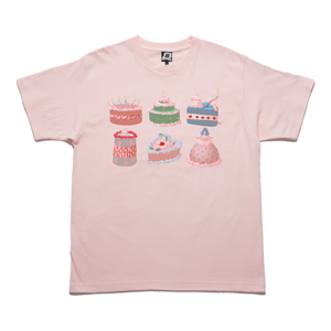 "A Cake Just for You" Taper-Fit Heavy Cotton Tee Pink