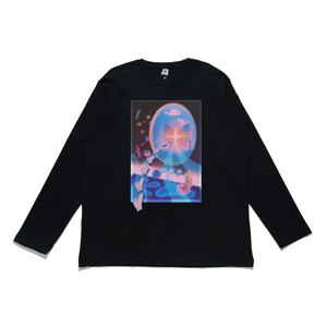 "Memory" Cut and Sew Wide-body Long Sleeved Tee Black