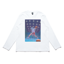 Load image into Gallery viewer, &quot;Basket&quot; Cut and Sew Wide-body Long Sleeved Tee White/Black