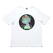 Load image into Gallery viewer, &quot;Youkaigirl&quot; Cut and Sew Wide-body Tee White/Black