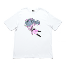 Load image into Gallery viewer, &quot;Namida&quot; Cut and Sew Wide-body Tee White/Black