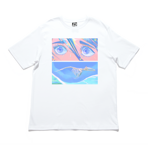 "Blue Wonder" Cut and Sew Wide-body Tee White/Black