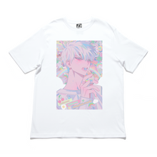 Load image into Gallery viewer, &quot;Jellyfish&quot; Cut and Sew Wide-body Tee White/Black