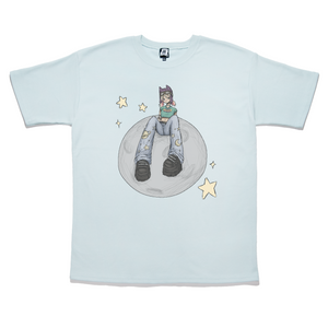 "Space Girl" Taper-Fit Heavy Cotton Tee Mint