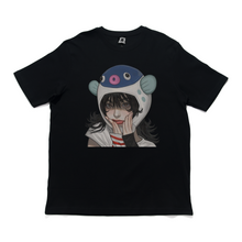 Load image into Gallery viewer, &quot;Blowfish Girl&quot; Cut and Sew Wide-body Tee White/Black