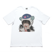 Load image into Gallery viewer, &quot;Blowfish Girl&quot; Cut and Sew Wide-body Tee White/Black