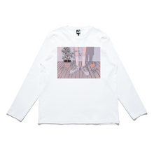 Load image into Gallery viewer, &quot;Lo-Fi Vibes&quot; Cut and Sew Wide-body Long Sleeved Tee White/Black