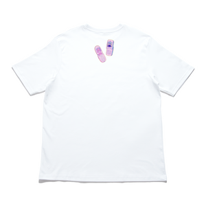 "Ring Ring!" Cut and Sew Wide-body Tee White