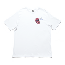 Load image into Gallery viewer, &quot;Oni-Shikigami&quot; Cut and Sew Wide-body Tee White/Black