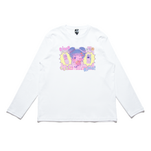 Load image into Gallery viewer, &quot;Ring Ring!&quot; Cut and Sew Wide-body Long Sleeved Tee White