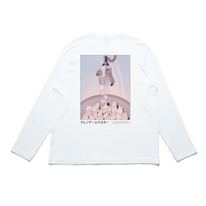 "Claw Machine Master" Cut and Sew Wide-body Long Sleeved Tee White/Black