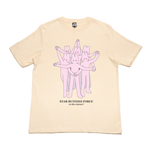 Load image into Gallery viewer, &quot;Star Bunnies&quot; Cut and Sew Wide-body Tee White/Beige