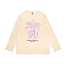 Load image into Gallery viewer, &quot;Star Bunnies&quot; Cut and Sew Wide-body Long Sleeved Tee White/Beige