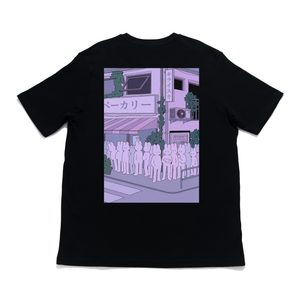 "Bunnies in Line" Cut and Sew Wide-body Tee White/Black