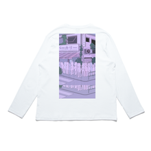 Load image into Gallery viewer, &quot;Bunnies in Line&quot; Cut and Sew Wide-body Long Sleeved Tee White/Black