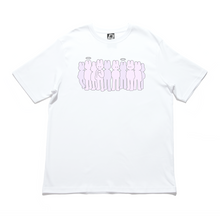 Load image into Gallery viewer, &quot;Bunnies in Line&quot; Cut and Sew Wide-body Tee White/Black