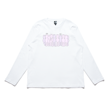 Load image into Gallery viewer, &quot;Bunnies in Line&quot; Cut and Sew Wide-body Long Sleeved Tee White/Black