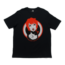 Load image into Gallery viewer, &quot;Short Red Hair Girl&quot; Cut and Sew Wide-body Tee White/Black