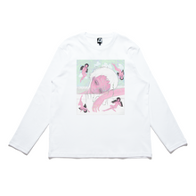 Load image into Gallery viewer, &quot;Merry Go Round&quot; Cut and Sew Wide-body Long Sleeved Tee White/Black