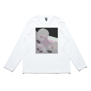 "The Seashore" Cut and Sew Wide-body Long Sleeved Tee White/Black