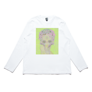 "Mirror" Cut and Sew Wide-body Long Sleeved Tee White