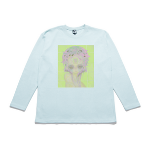 "Mirror" Taper-Fit Heavy Cotton Long Sleeve Tee Mint